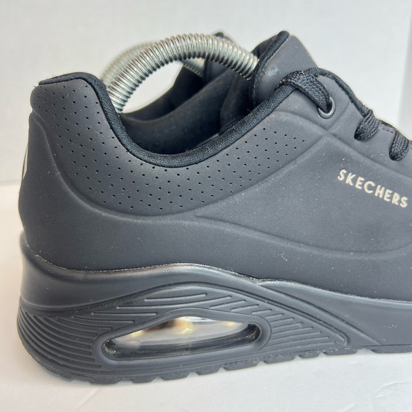 Sketchers Uno-Stand On Air Womens Sz 10M All Black 73690 Superb Barely Worn! - Picture 7 of 16
